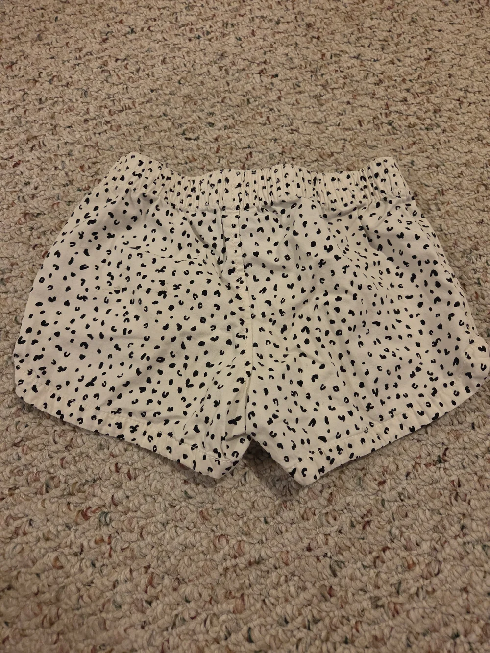 Old Navy Cream Shorts with Black Spot Print